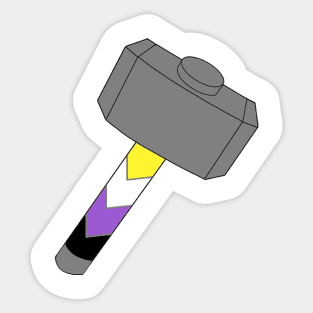 non binary thor pride Sticker